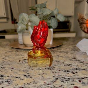 Vintage Kanawha Hand crafted glassware praying hands